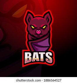 Bat mascot esport logo design