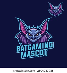 bat mascot gaming sport logo illustration