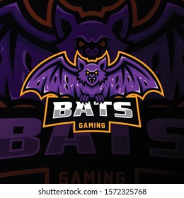 bat mascot logo esport gaming. bat mascot logo illustration.