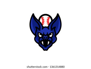 Bat Mascot Sport Logo Vector Illustration EPS 10