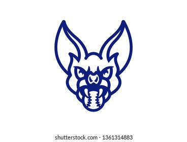 Bat Mascot Sport Logo Vector Illustration EPS 10