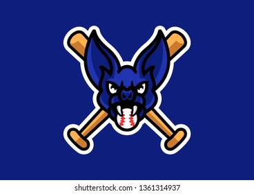 Bat Mascot Sport Logo Vector Illustration EPS 10
