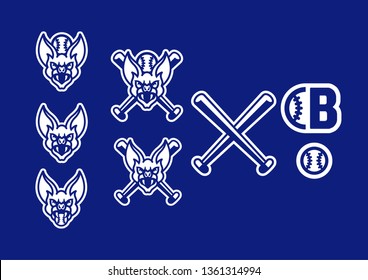 Bat Mascot Sport Logo Vector Illustration EPS 10