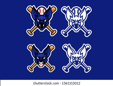Bat Mascot Sport Logo Vector Illustration EPS 10