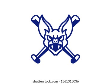 Bat Mascot Sport Logo Vector Illustration EPS 10