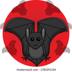 Bat mascot vector character looks cute but clearly not everyone's favorite animal 