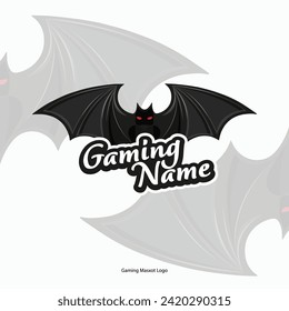 Bat Mascot vector logo for your Egaming