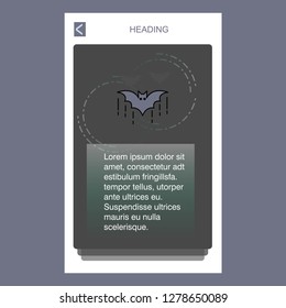 Bat mobile vertical banner design design. Vector