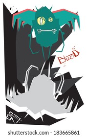 Bat monster illustration