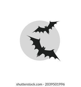 bat and moon icon for business website,apps, and many more