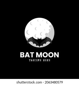 Bat moon logo icon vector design inspiration
