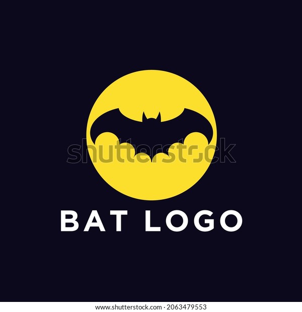 Bat moon logo\
icon vector design\
inspiration