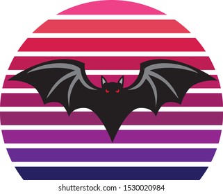 Bat Morning Halloween Vampire Vector 