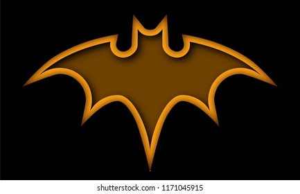 Bat night symbol for decorating halloween parties , security agencies