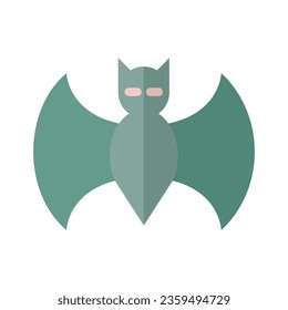 bat nightmare flat icon logo
