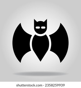 bat nightmare solid black icon
