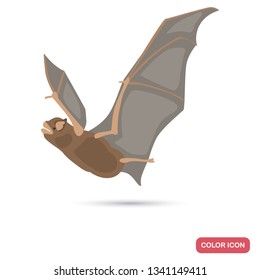 Bat olor flat icon for web and mobile design