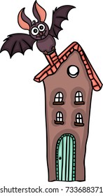 Bat on top of the house