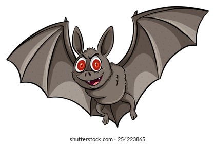 A bat on a white background
