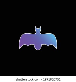 Bat With Open Wings blue gradient vector icon