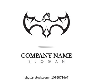 bat open wings flying concept elements icon
