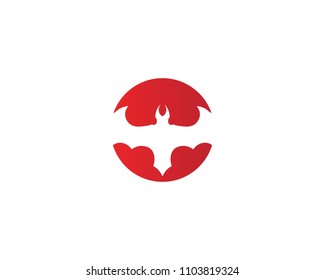 bat open wings flying concept elements icon
