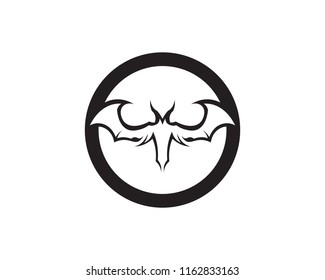 bat open wings flying concept elements icon
