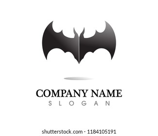 bat open wings flying concept elements icon
