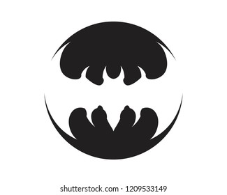 bat open wings flying concept elements icon
