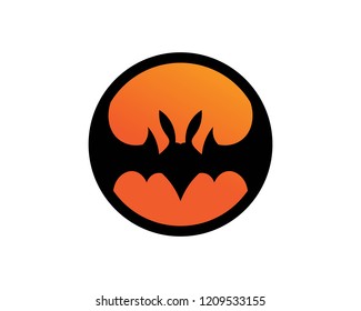 bat open wings flying concept elements icon
