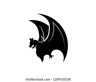 bat open wings flying concept elements icon

