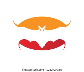 bat open wings flying concept elements icon
