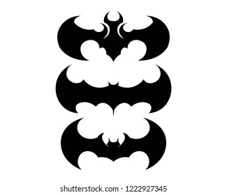 bat open wings flying concept elements icon
