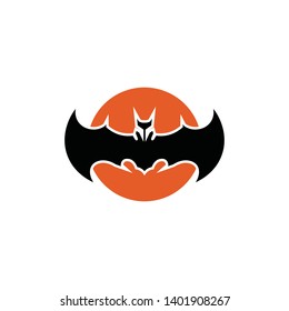 bat open wings flying concept elements icon
