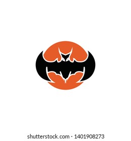 bat open wings flying concept elements icon
