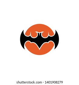 bat open wings flying concept elements icon
