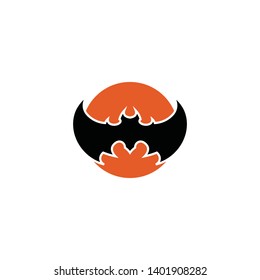 bat open wings flying concept elements icon

