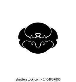 bat open wings flying concept elements icon
