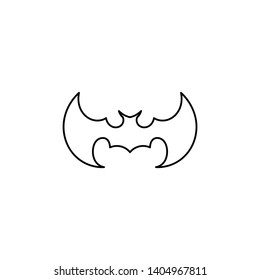 bat open wings flying concept elements icon
