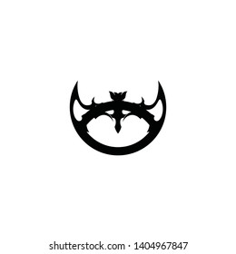 bat open wings flying concept elements icon
