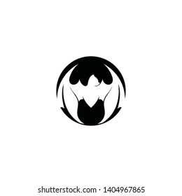 bat open wings flying concept elements icon
