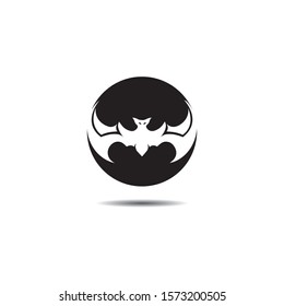 bat open wings flying concept elements icon 
