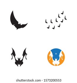 bat open wings flying concept elements icon 