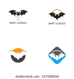 bat open wings flying concept elements icon 