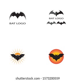 bat open wings flying concept elements icon 