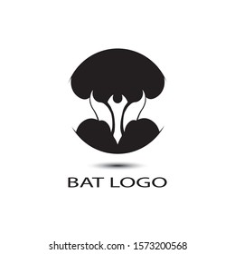 bat open wings flying concept elements icon 