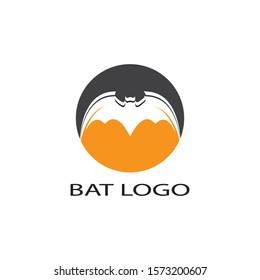 bat open wings flying concept elements icon 