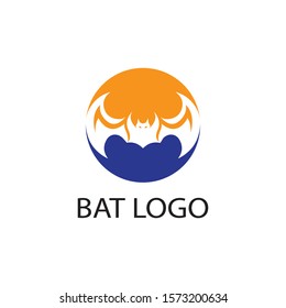 bat open wings flying concept elements icon 