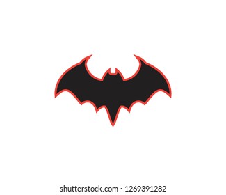 bat open wings icon vector