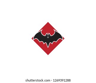bat open wings icon vector